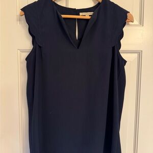 41 Hawthorn Dark Blue V-Neck Top